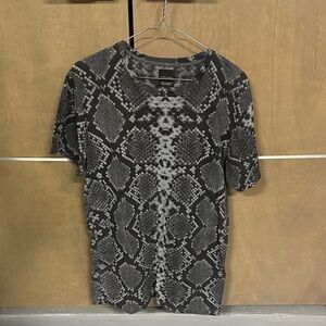 Zara Man Charcoal Patterned Tee
